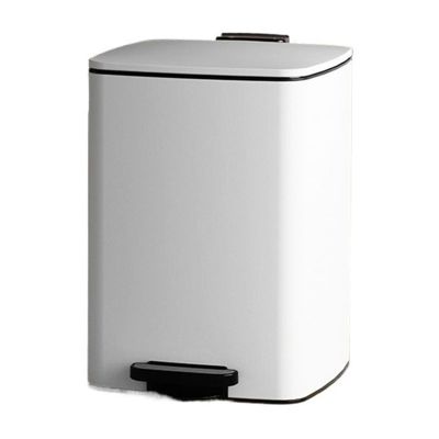 Smart Hands-Free Square Stainless Steel Step Trash Can with Inner Bucket