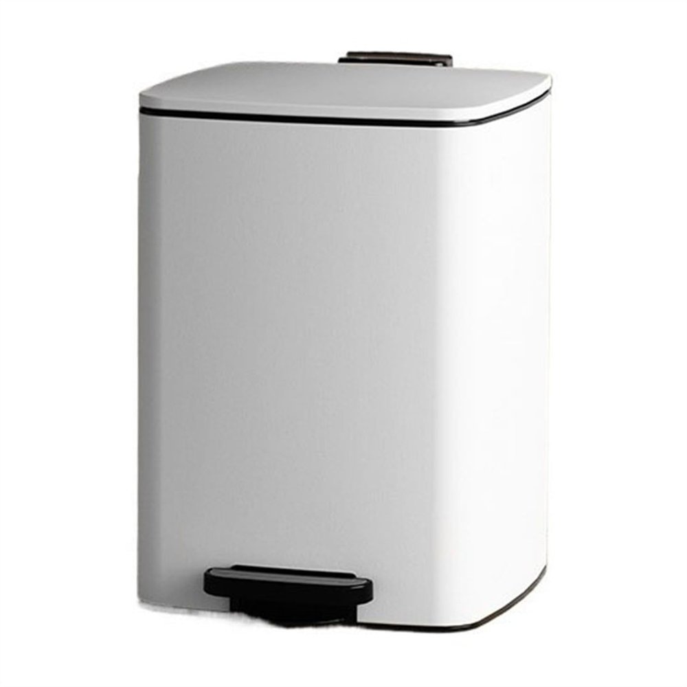 Smart Hands-Free Square Stainless Steel Step Trash Can with Inner Bucket