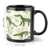 NTVOWPZO Large Porcelain Coffee Mug with Crocodile and Reeds Design view 2