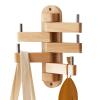 TRWISWDC Rotating Oak Wood Coat Rack, Wall-Mounted, 30.5 cm, Folding Arms, Natural view 1
