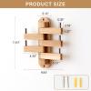 TRWISWDC Rotating Oak Wood Coat Rack, Wall-Mounted, 30.5 cm, Folding Arms, Natural view 3