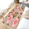 Siunwdiy Runner Rug for Hallway and Kitchen, Pink Rose Pattern, 70 x 200 cm, Washable, Non-Slip view 4
