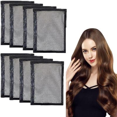Length and Lock Hair Stretching Nets for Curly Hair, 8-Pack