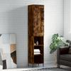 AUUIJKJF Highboard, Smoked Oak, 34.5 x 34 x 180 cm view 1