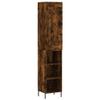 AUUIJKJF Highboard, Smoked Oak, 34.5 x 34 x 180 cm view 2