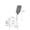 XJTNLB White Bathtub Faucet with Hand Shower, Wall-Mount, 90° Swivel Spout view 3