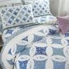 asdchZen 3-Piece Quilted Cotton Bedspread Set for Queen Bed, Green view 2