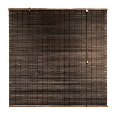 ZHUOZ1T Natural Bamboo Roller Blind, 95% Light Blocking, Corded, 165 x 250 cm, Brown