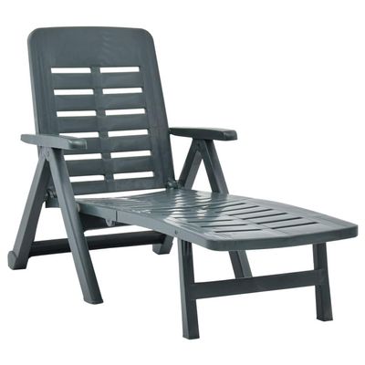 Folding Patio Chaise Lounge Chair with Adjustable Backrest