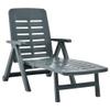 Folding Patio Chaise Lounge Chair with Adjustable Backrest view 1
