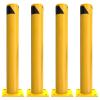 DLAZUM 52-Inch Steel Bollard, Driveway Safety Barrier Post, 4.5-Inch Diameter, Yellow view 1