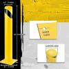 DLAZUM 52-Inch Steel Bollard, Driveway Safety Barrier Post, 4.5-Inch Diameter, Yellow view 2