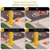 DLAZUM 52-Inch Steel Bollard, Driveway Safety Barrier Post, 4.5-Inch Diameter, Yellow view 3