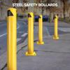 DLAZUM 52-Inch Steel Bollard, Driveway Safety Barrier Post, 4.5-Inch Diameter, Yellow view 4