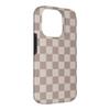 Beige and Brown Checkerboard Case for iPhone 14 Pro view 3