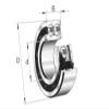 CLBSWYEJK 1-Piece 3318ATN9 3318 3318A 5318 90 × 190 × 73 3318-B-TVH 3056318 3318B Angular Contact Ball Bearing view 2