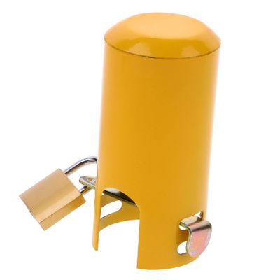 Yellow Metal Outdoor Faucet with Locking Cover, 1 Set