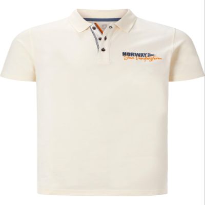Jan Vanderstorm Men's Polo Shirt Jakov, Wool White, 6XL (XXXXXXL) - 76/78
