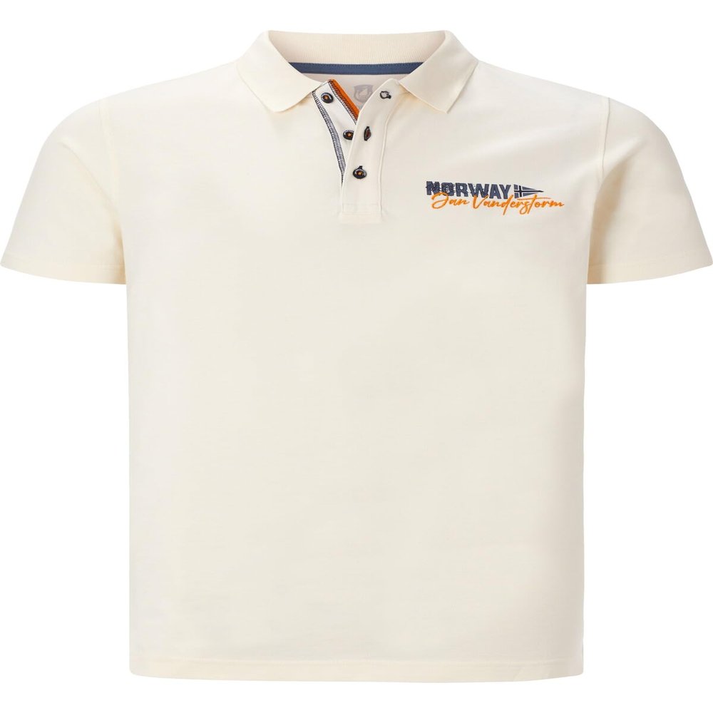 Jan Vanderstorm Men's Polo Shirt Jakov, Wool White, 6XL (XXXXXXL) - 76/78