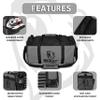 Beast Power Gear Sports Duffel Bag with Shoe Compartment, Gray/Black view 2