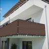 Balcony Privacy Screen 110 x 750 cm, Opaque HDPE, Brown view 3