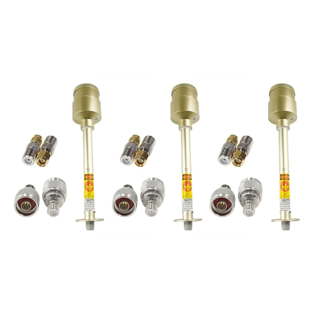 VENOAL 3X 5G/4G Dual-Band Antenna Feed 1700–2700/3300–3800 MHz, 2×30 dBi Feedhorn, Long-Range MIMO for Zain Mobily Dish Grid (A)