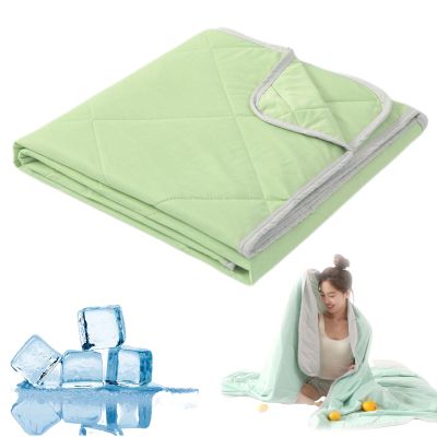 HOPASRISEE Schlafhimmel Cooling Sleep 3-Layer Cooling Blanket, Summer Blanket, Gray, 220 × 240 cm