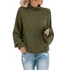 Women's Knit Sweater, Thick Yarn, High Collar, Snow Lace Fleece Pullover, 4X-Large view 2