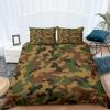 XCQHZYQ 3-Piece Camouflage Green Bedding Set, 180 x 200 cm view 2