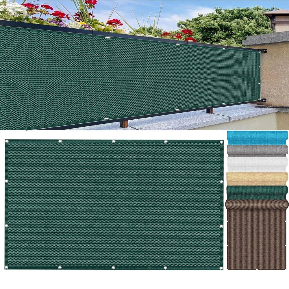 Dark Green Balcony Privacy Screen, 1 x 9.4 m