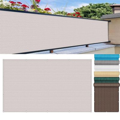 Balcony Privacy Screen 0.95 x 7.2 m, White