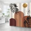 HNBFKD Digital Print Shower Curtain with Abstract Mountain and Sun Design, 200 x 240 cm view 1
