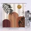 HNBFKD Digital Print Shower Curtain with Abstract Mountain and Sun Design, 200 x 240 cm view 2