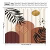 HNBFKD Digital Print Shower Curtain with Abstract Mountain and Sun Design, 200 x 240 cm view 3