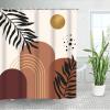 HNBFKD Digital Print Shower Curtain with Abstract Mountain and Sun Design, 200 x 240 cm view 4