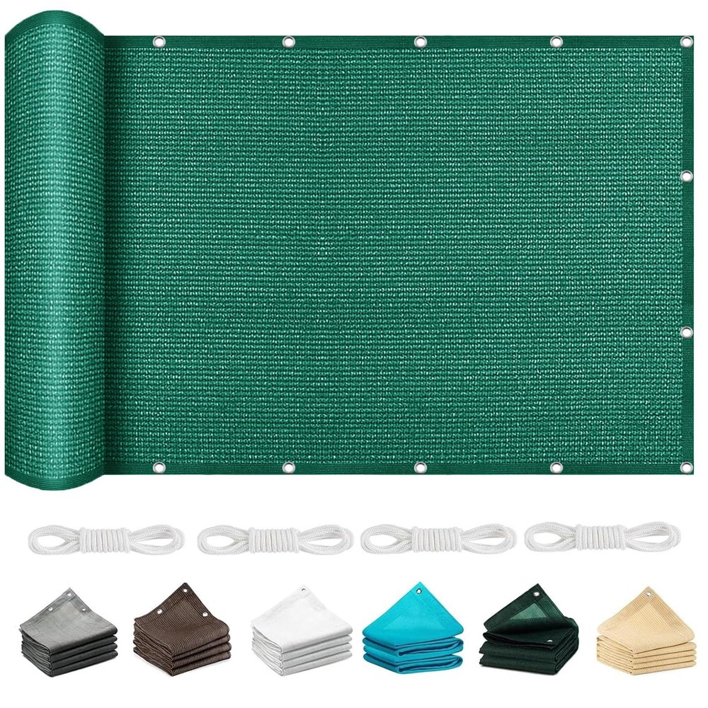 Customizable Rectangular Shade Sail 290 x 400 cm, Dark Green, 98% UV Protection