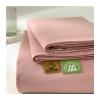 Flat Bed Sheet Without Elastic, 100% Washed Cotton, Pink, 90 x 96 in view 1