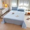 Flat Bed Sheet Without Elastic, 100% Washed Cotton, Pink, 90 x 96 in view 2