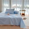 Flat Bed Sheet Without Elastic, 100% Washed Cotton, Pink, 90 x 96 in view 3