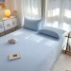 Flat Bed Sheet Without Elastic, 100% Washed Cotton, Pink, 90 x 96 in view 4