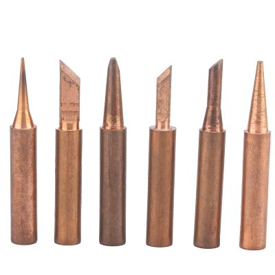 6 Pure Copper Soldering Tips for Electric Soldering Irons, 936/937/938 Stations