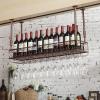 Rustic Industrial Adjustable Hanging Wine Rack view 1