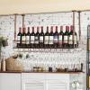 Rustic Industrial Adjustable Hanging Wine Rack view 3