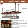 Rustic Industrial Adjustable Ceiling-Mounted Wine Rack view 2