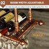 Rustic Industrial Adjustable Ceiling-Mounted Wine Rack view 3