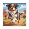 Xiputvl 3D-Look Cute Border Collie Picnic Blanket, Waterproof Foldable Beach Mat, 148 x 148 cm view 1