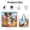 Xiputvl 3D-Look Cute Border Collie Picnic Blanket, Waterproof Foldable Beach Mat, 148 x 148 cm view 2