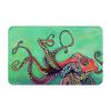 Non-Slip Flannel Floor Mat, Cute Octopus Design, 50.8 x 80 cm, Bathroom Shower Mat view 1