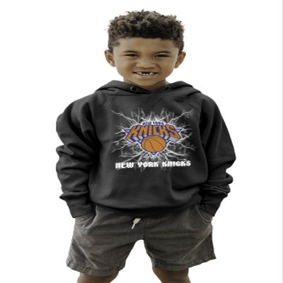 Blue 84 NBA Unisex Kids' Officially Licensed Youth Hooded Sweatshirt, Sanded Fleece, Electric Black