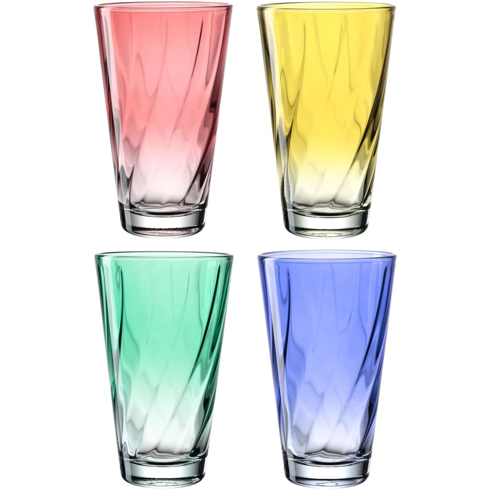 LEONARDO HOME TWIST Drinking Glass Set, 4-Piece, 300 ml